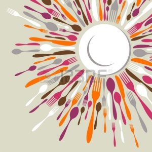 11647204-Éttermi-menü-háttérben.-villa,-kés-és-a-kanál-sziluettek-különböző-méretekben-és-színe